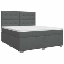 Boxspringbed met matras Donkergrijs 160 x 200 cm Stof