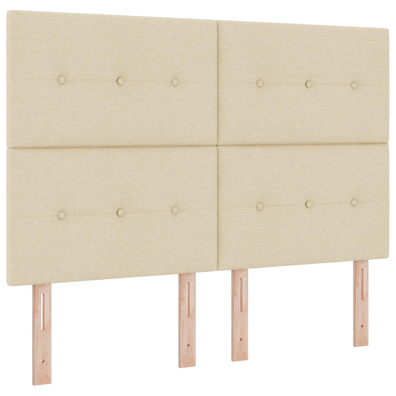 Boxspringbed met matras Crèmekleurig 160 x 200 cm Stof