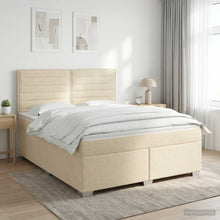 Boxspringbed met matras Crèmekleurig 160 x 200 cm Stof