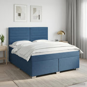 Boxspringbed 160x200 cm stof blauw