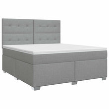 Boxspringbed met matras Lichtgrijs 180 x 200 cm Stof