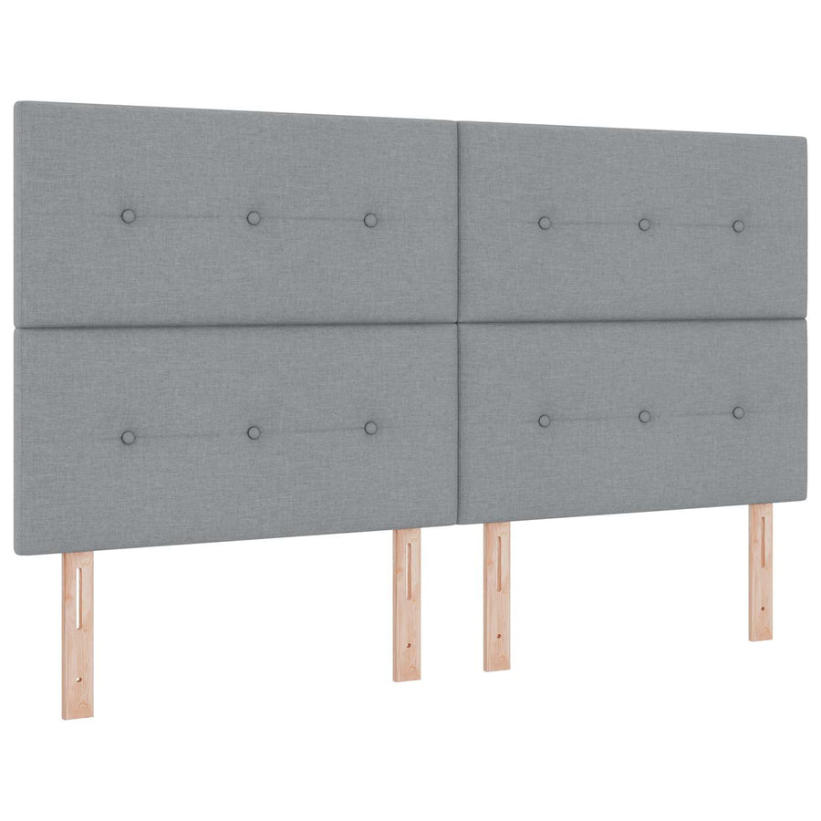 Boxspringbed met matras Lichtgrijs 180 x 200 cm Stof