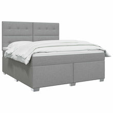 Boxspringbed met matras Lichtgrijs 180 x 200 cm Stof