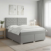 Boxspringbed met matras 160x200 cm lichtgrijs