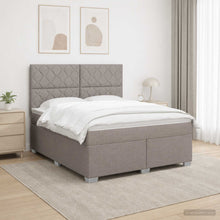 Boxspringbed met matras met hoofdeinde Taupe 140 x 200 cm Stof