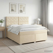 Boxspringbed met matras Crèmekleurig 160 x 200 cm Stof
