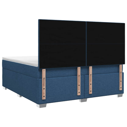 Boxspringbed met matras met hoofdeinde Blauw 180 x 200 cm Stof