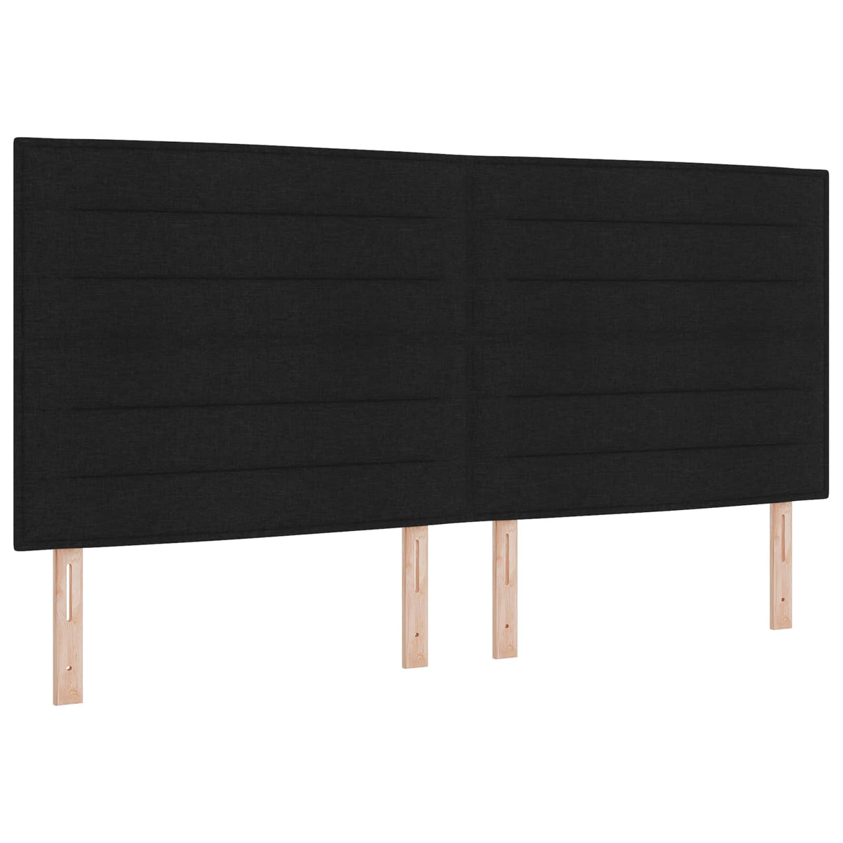 Boxspringbed met matras met hoofdeinde Zwart 200 x 200 cm Stof