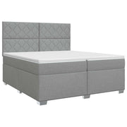 Boxspringbed lichtgrijs 200x200 cm