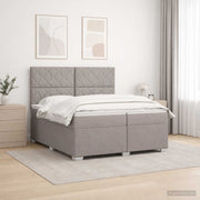 Boxspringbed 200x200 cm taupe met matras