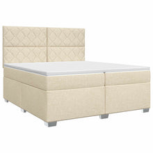 Boxspringbed met matras Crèmekleurig 200 x 200 cm Stof