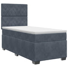 Boxspringbed met matras Donkergrijs 80 x 200 cm Fluweel