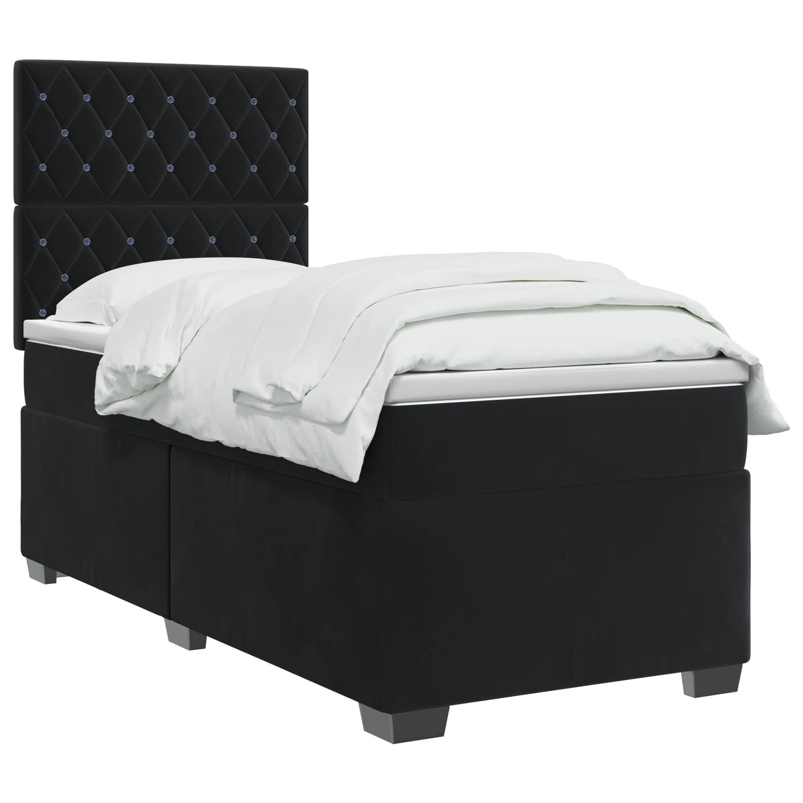 Boxspringbed met matras Zwart 80 x 200 cm Fluweel