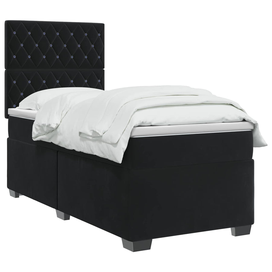 Boxspringbed met matras Zwart 80 x 200 cm Fluweel