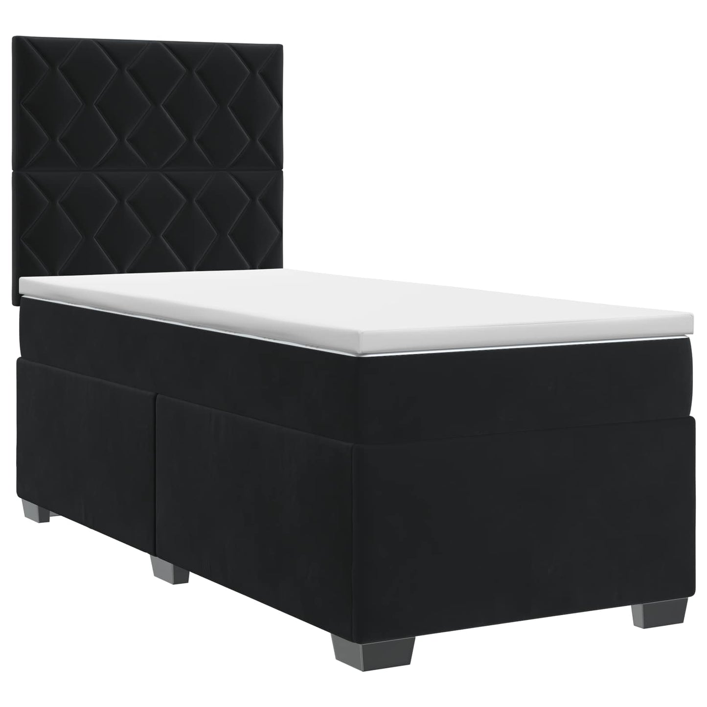 Boxspringbed met matras Zwart 80 x 200 cm Fluweel
