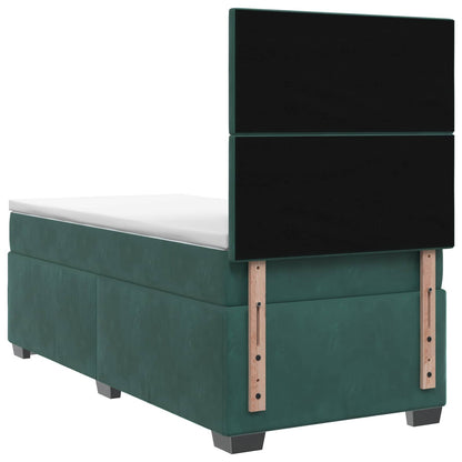 Boxspringbed met matras Donkergroen 80 x 200 cm Fluweel