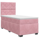 Boxspringbed 80x200 cm roze fluweel met hoofdeinde