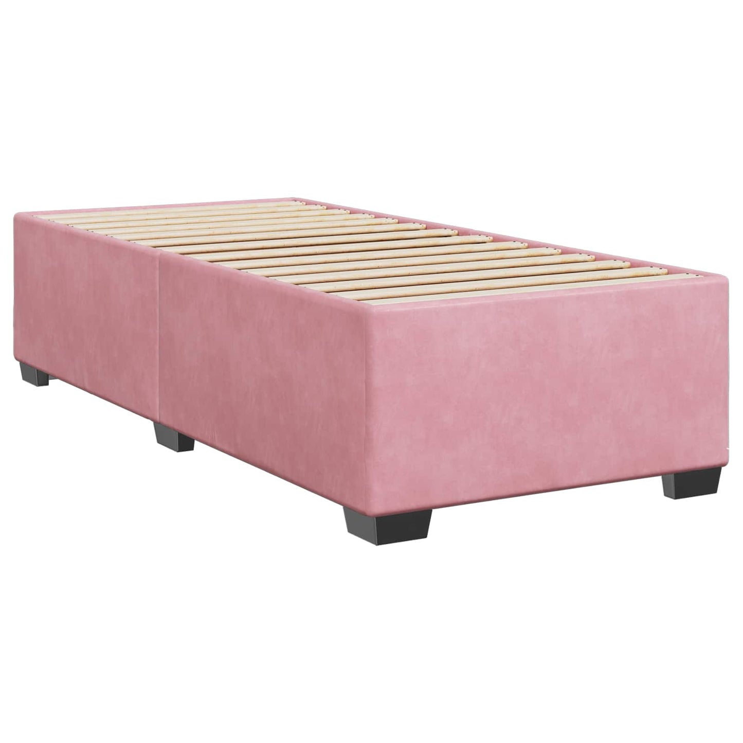 Boxspringbed met matras met hoofdeinde Roze 80 x 200 cm Fluweel