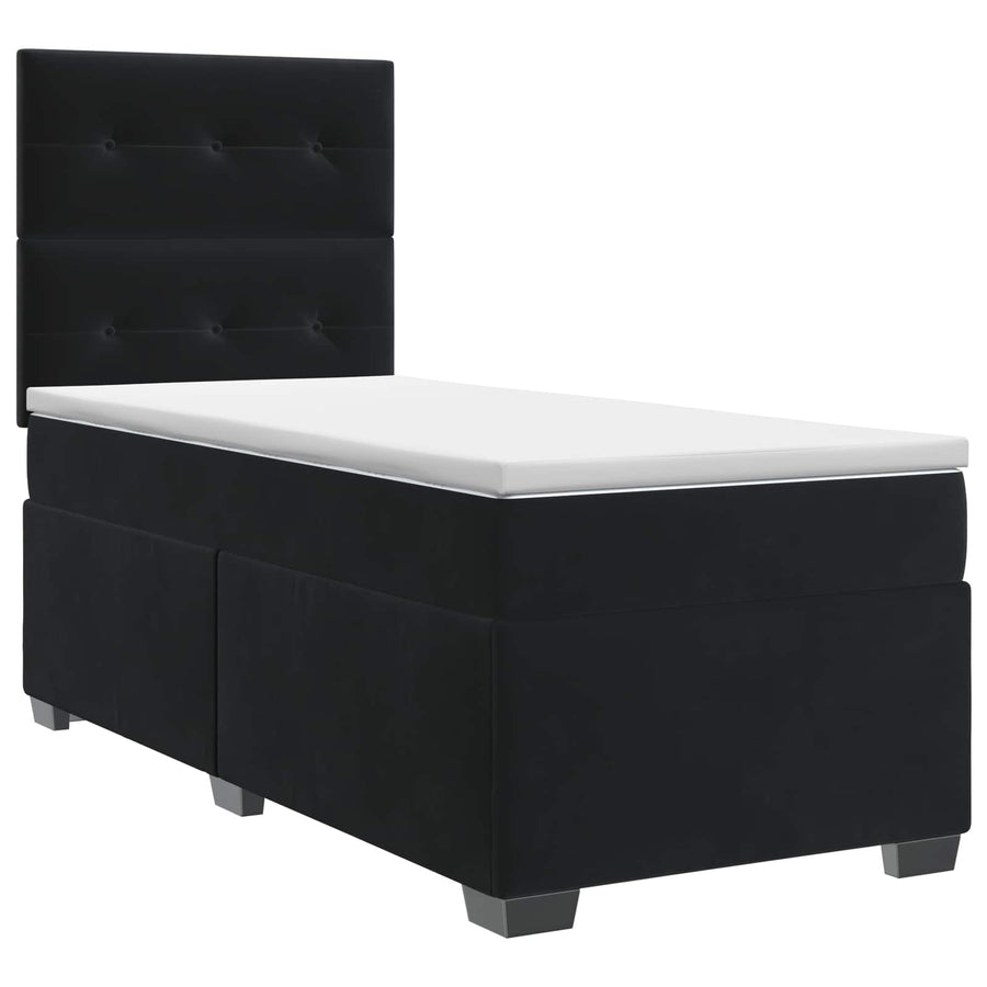 Boxspringbed met matras Zwart 90 x 190 cm Fluweel