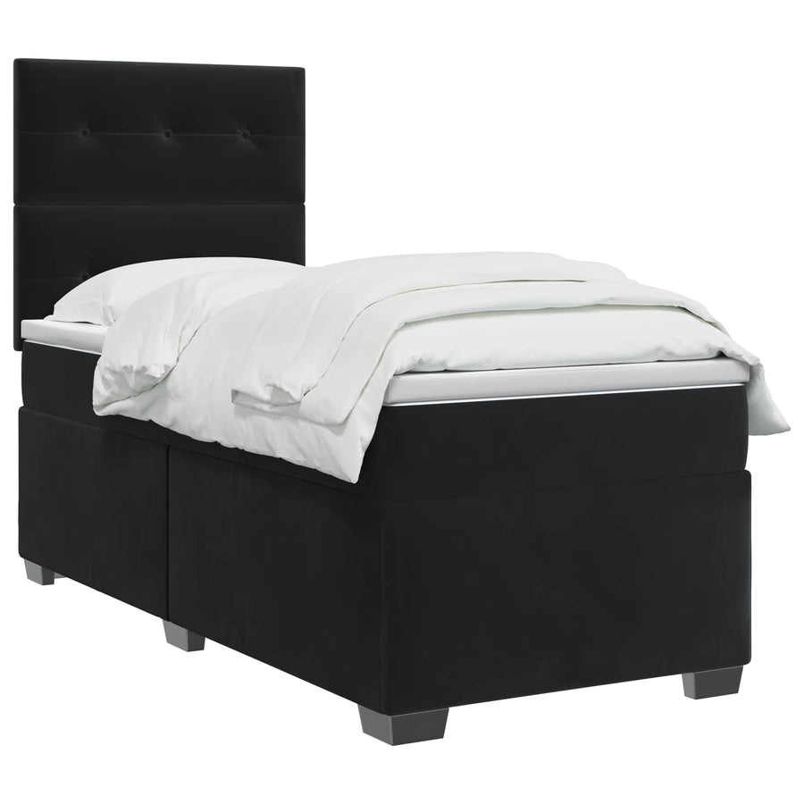 Boxspringbed met matras Zwart 90 x 190 cm Fluweel