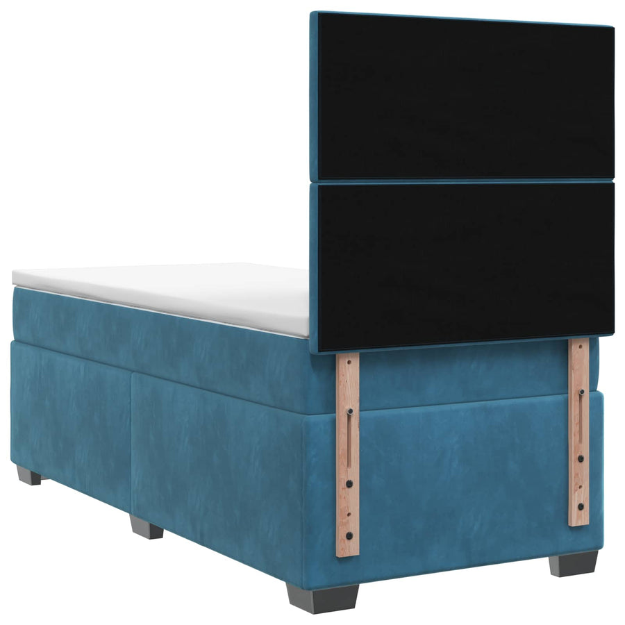 Boxspringbed met matras Blauw 90 x 200 cm Fluweel