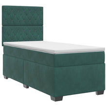 Boxspringbed met matras Donkergroen 100 x 200 cm Fluweel