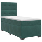 Boxspringbed met matras Donkergroen 100 x 200 cm Fluweel