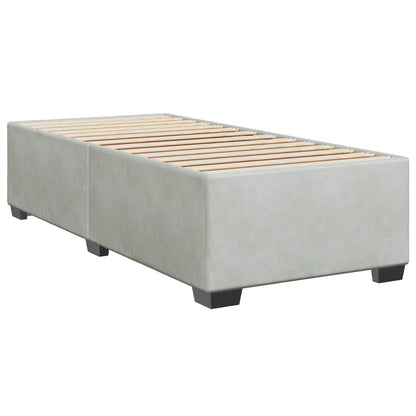Boxspringbed met matras Lichtgrijs 100 x 200 cm Fluweel