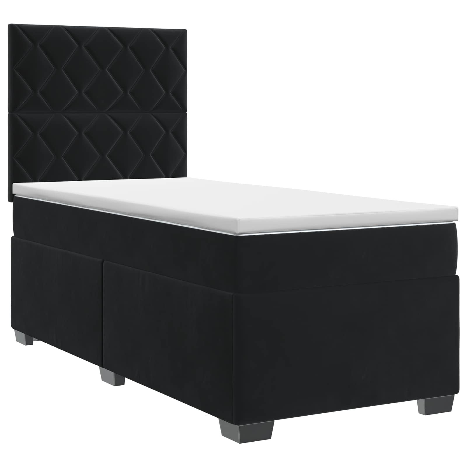 Boxspringbed met matras Zwart 100 x 200 cm Fluweel