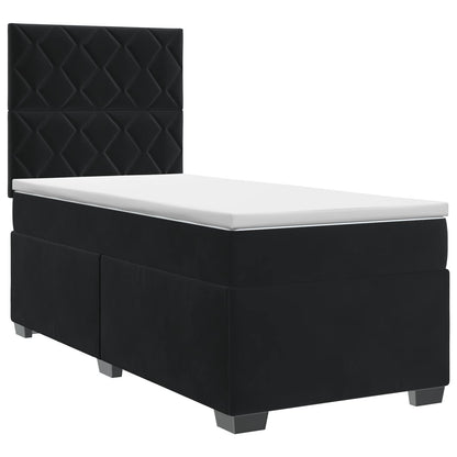 Boxspringbed met matras Zwart 100 x 200 cm Fluweel