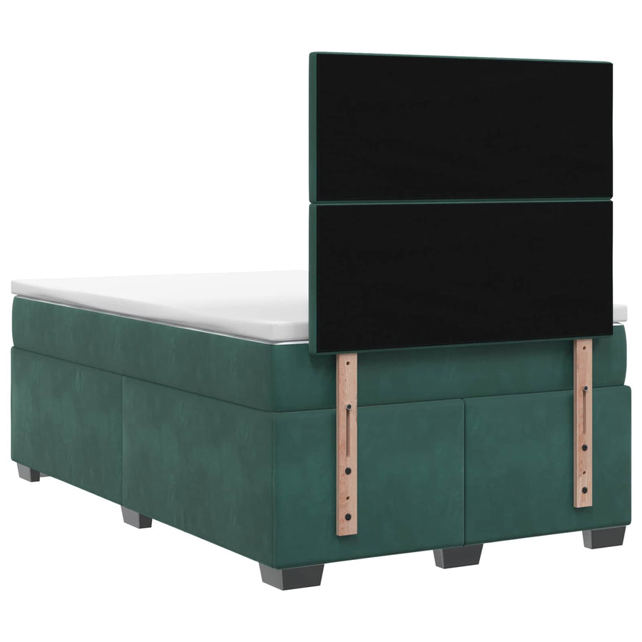 Boxspringbed met matras Donkergroen 120 x 190 cm Fluweel