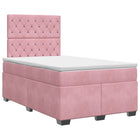 Boxspringbed roze 120x190 cm fluweel