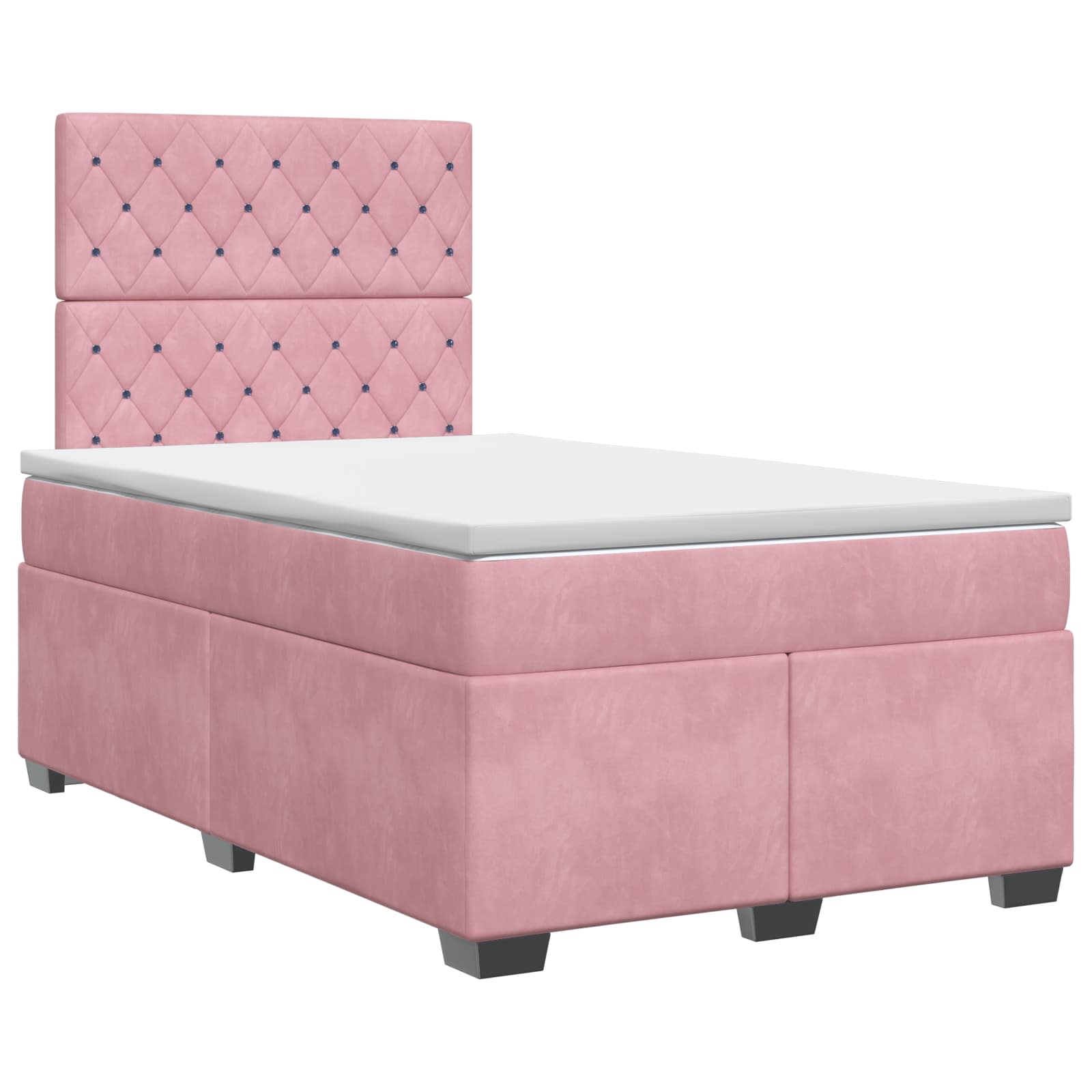 Boxspringbed met matras Roze 120 x 190 cm Fluweel
