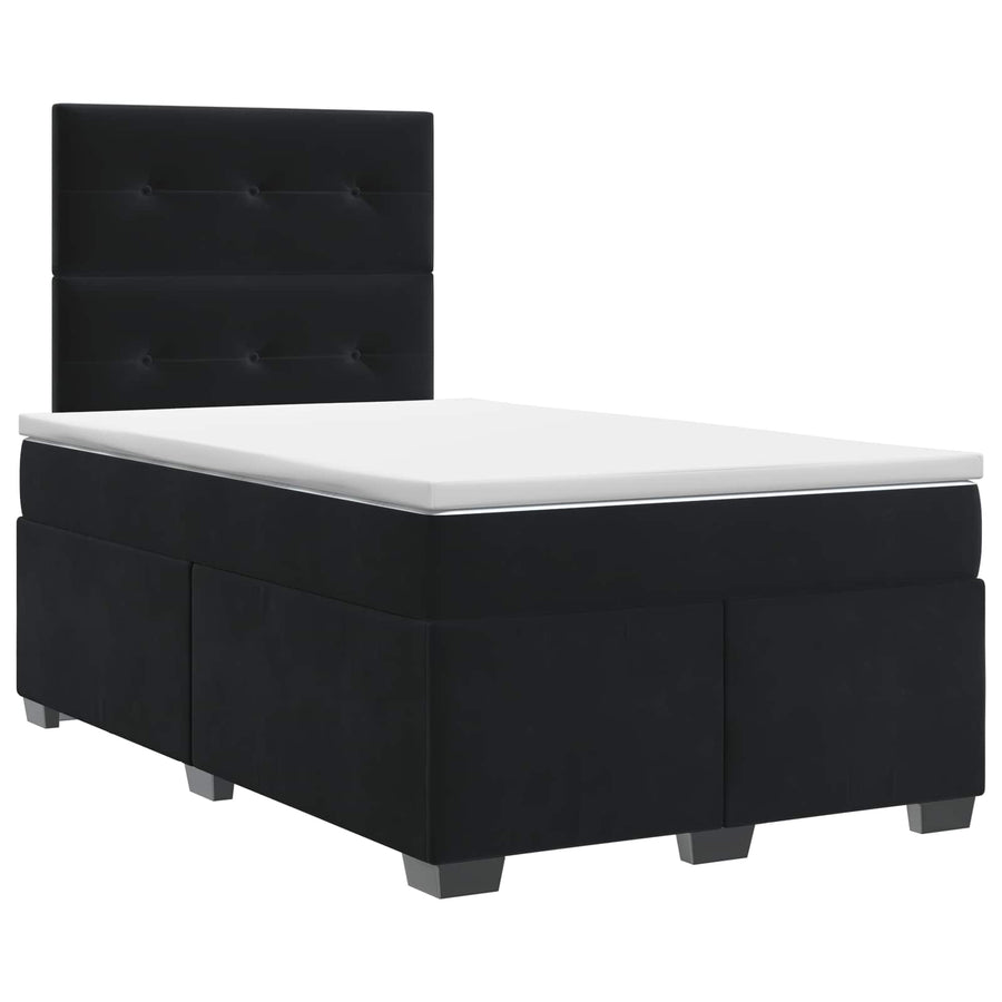 Boxspringbed met matras Zwart 120 x 190 cm Fluweel