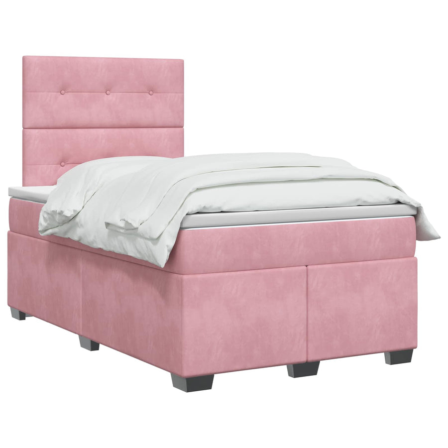 Boxspringbed met matras Roze 120 x 190 cm Fluweel