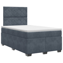 Boxspringbed met matras Donkergrijs 120 x 190 cm Fluweel