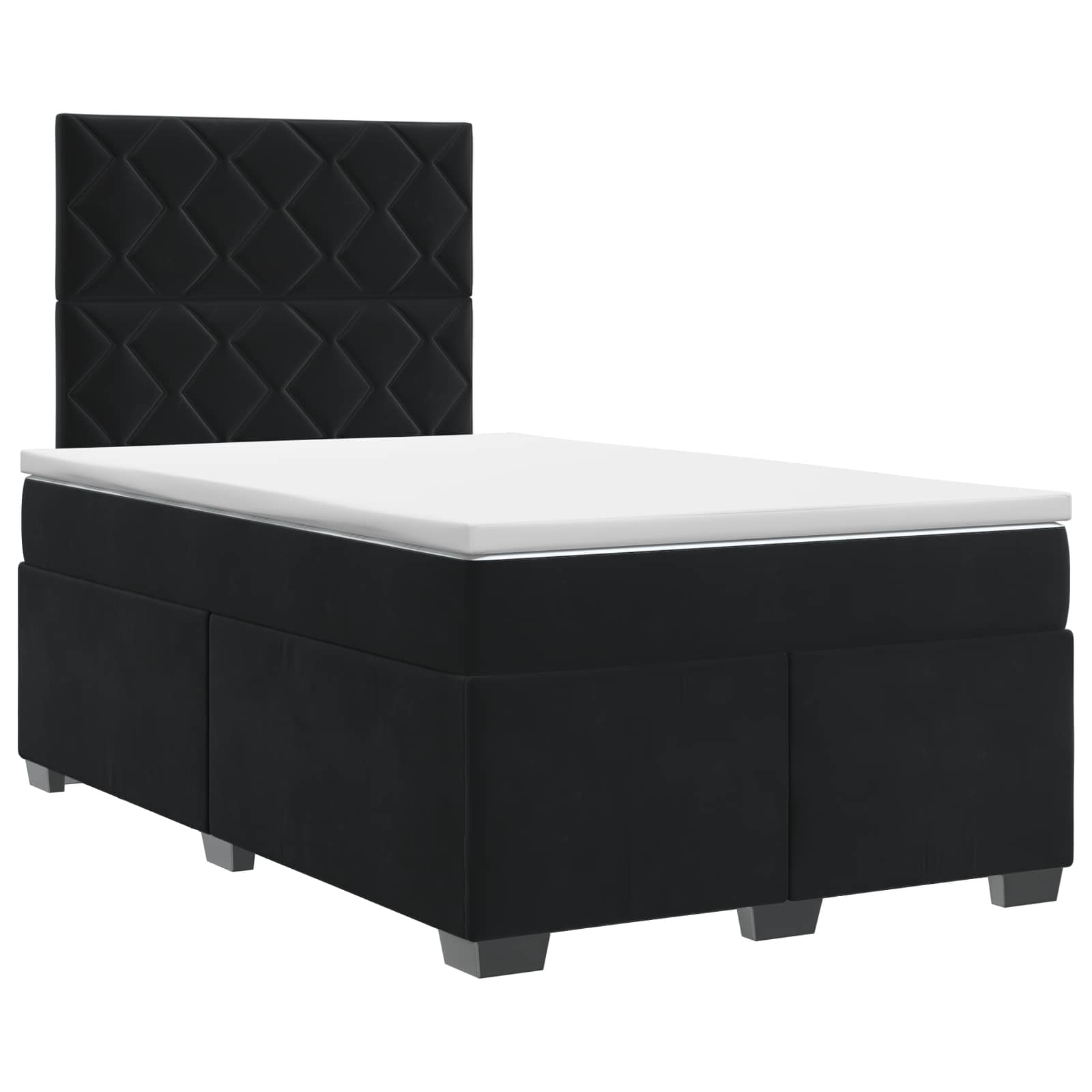 Boxspringbed met matras Zwart 120 x 190 cm Fluweel