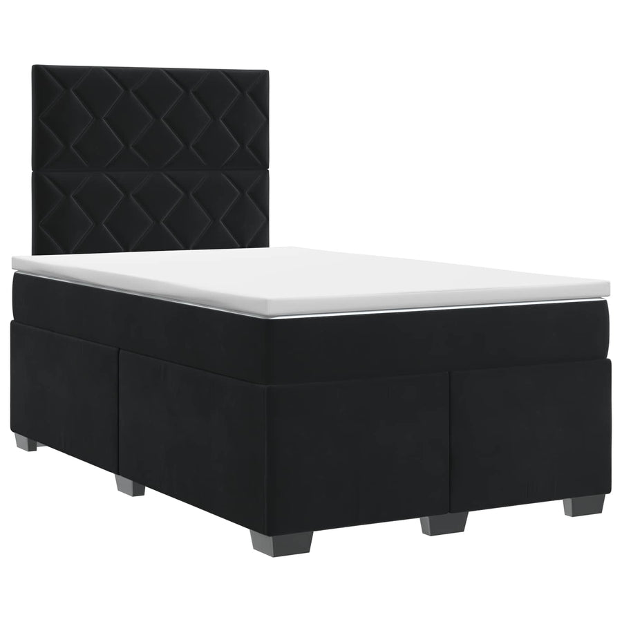 Boxspringbed met matras Zwart 120 x 190 cm Fluweel