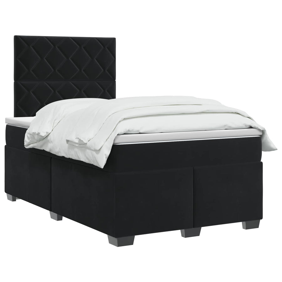 Boxspringbed met matras Zwart 120 x 190 cm Fluweel