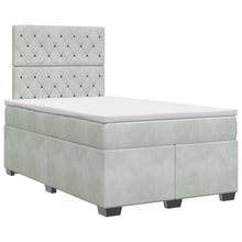 Boxspringbed met matras Lichtgrijs 120 x 200 cm Fluweel