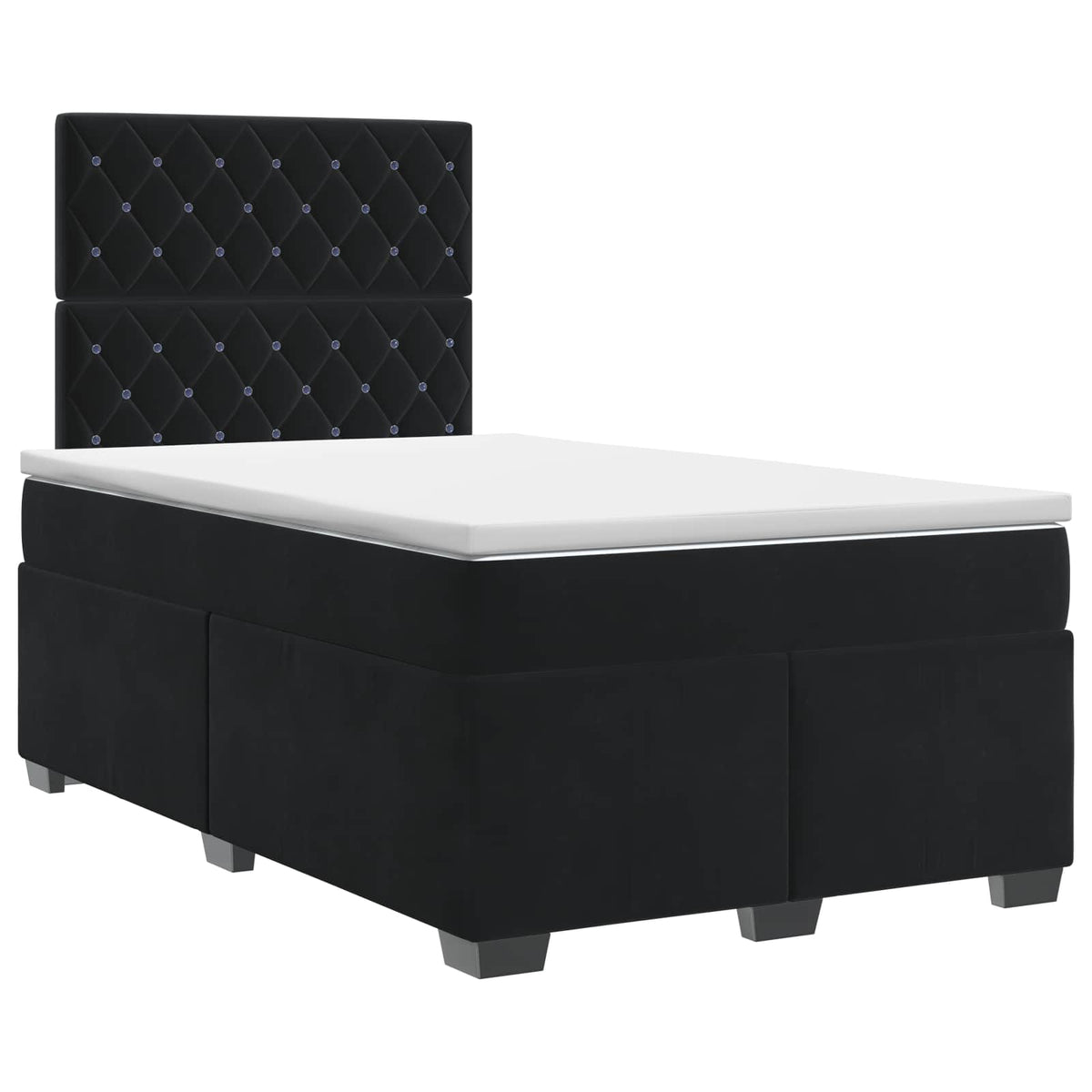 Boxspringbed met matras Zwart 120 x 200 cm Fluweel