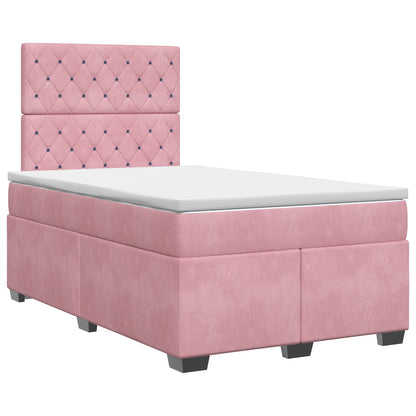 Boxspringbed met matras Roze 120 x 200 cm Fluweel