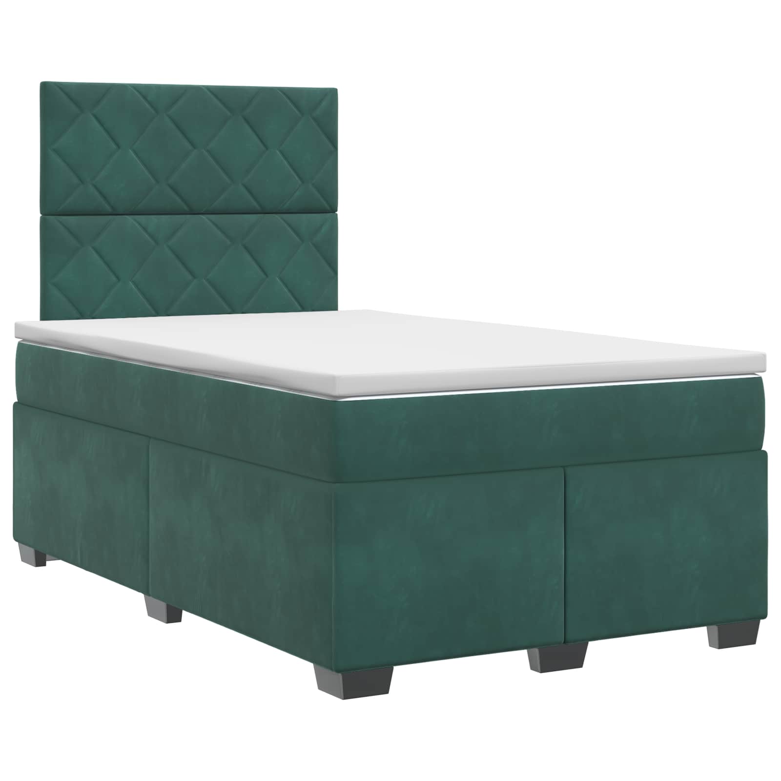 Boxspringbed met matras Donkergroen 120 x 200 cm Fluweel