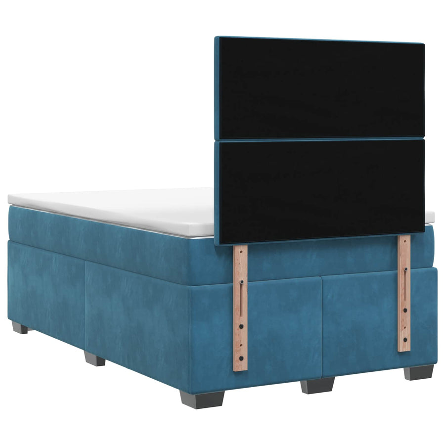 Boxspringbed met matras Blauw 120 x 200 cm Fluweel