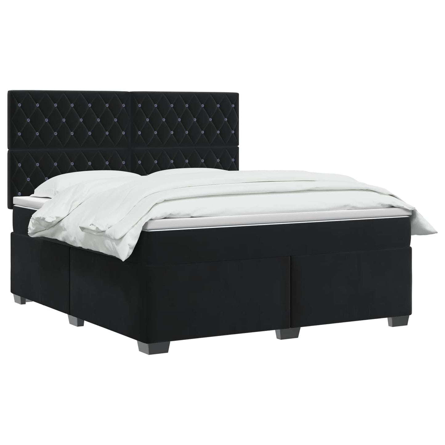 Boxspringbed met matras Zwart 140 x 190 cm Fluweel