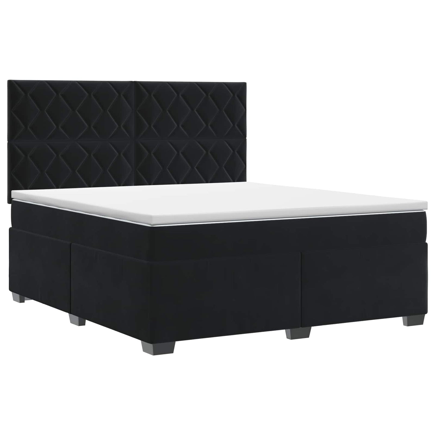 Boxspringbed met matras Zwart 140 x 190 cm Fluweel