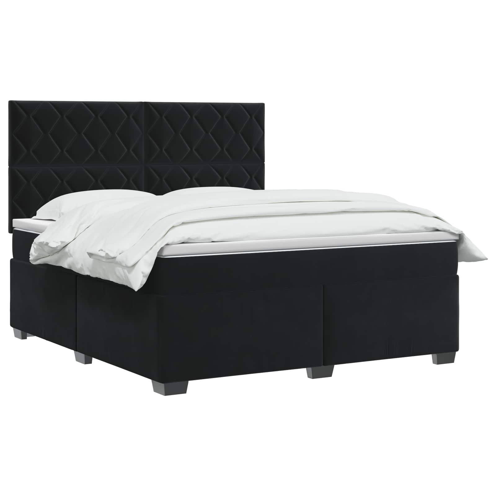Boxspringbed met matras Zwart 140 x 200 cm Fluweel