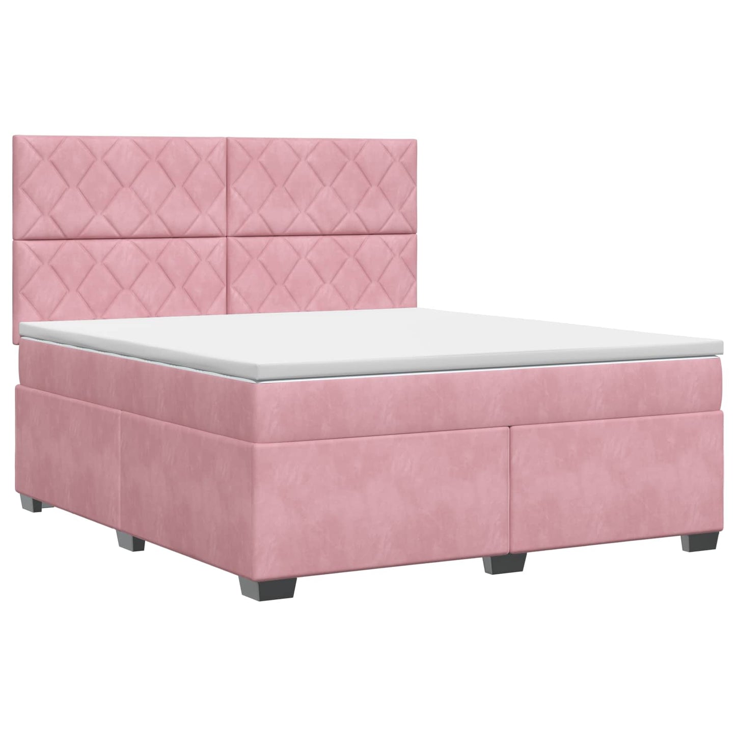 Boxspringbed met matras Roze 140 x 200 cm Fluweel