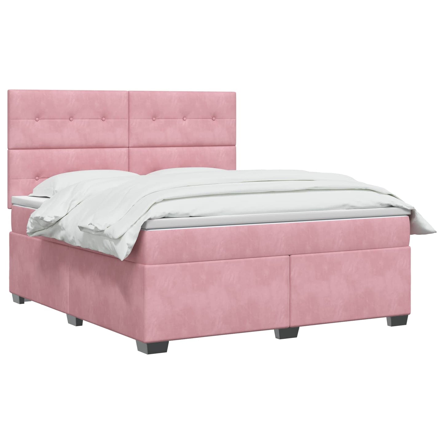 Boxspringbed met matras Roze 160 x 200 cm Fluweel