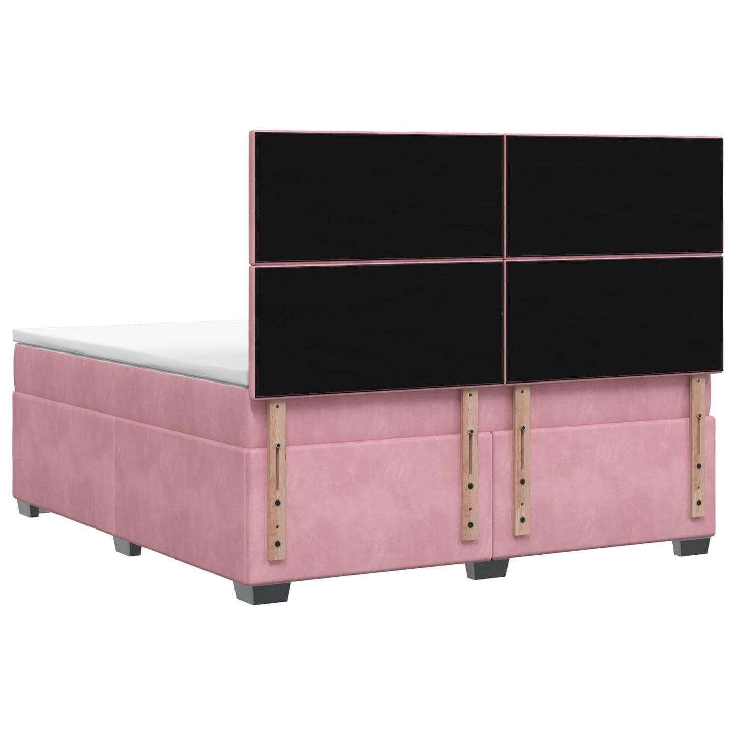 Boxspringbed met matras Roze 160 x 200 cm Fluweel